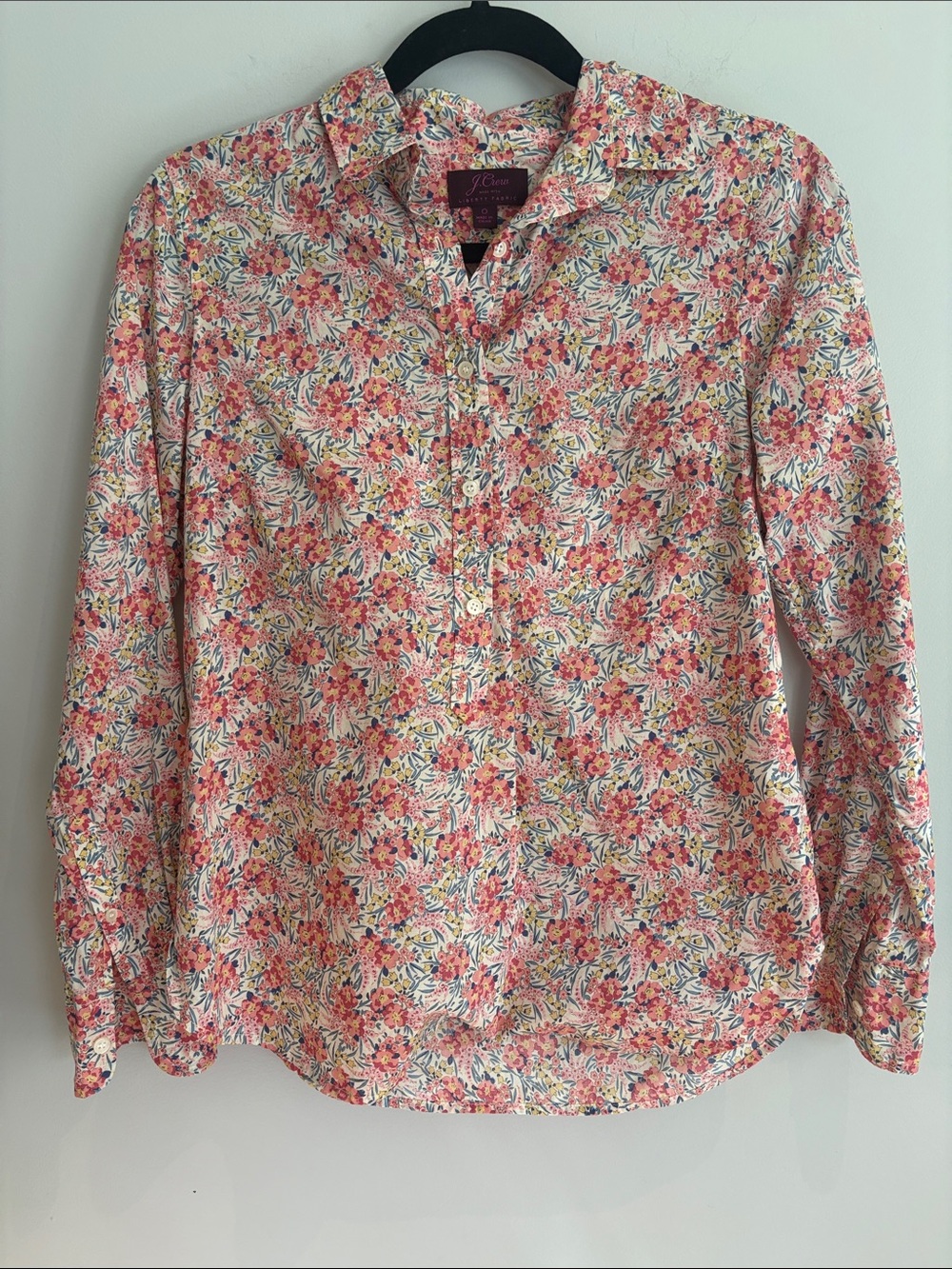 J.Crew Liberty Fabric Floral Button-Down Shirt – Size 0